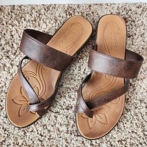 B.O.C. Flat Sandals, Size 9, Brown Leather, Only Worn Once
